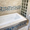 Blujellyfish Blue Sea Glass Tile Backsplash Beach Style Mosaic Tiles