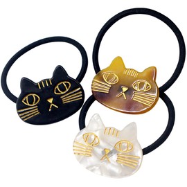 moin 2505hr23 Women's Hair Rubber Hair Accessories, Cat Hair Band, Set of 3