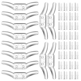 Ouligay 12 Pcs Blind Cord Holder Clear Cord Cleat Plastic Transparent Blind Accessories Hooks with Screws for Window Blinds Curtains Sun Shades Ropes Pull Rope Winders
