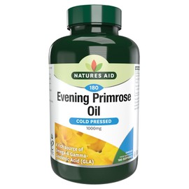 Natures Aid Natures Aid Evening Primrose Oil 1000mg C Cold Pressed Omega-6 GLA C Supports Hormonal Balance, Skin Health & Anti-Inflammatory Function C Non-GMO, Gluten-Free C 180 Softgels