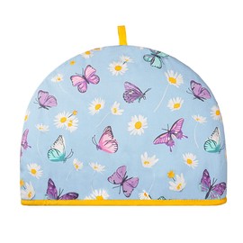 Tea Cosy Teapot Cover Warmer for Medium Large Tea Pot Cosies 6 Cup Insulated Novelty 35x27x3 cm Large Funny Gift Birthday Christmas Kitchen Home Gift Butterfly