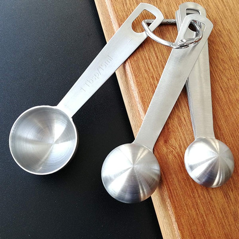 Metal Measuring Spoons Set - Baking Essentials,Premium Stainless Steel Kitchen