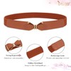 JasGood Pack of 3 Women's Elastic Thin Belt Metal Buckle
