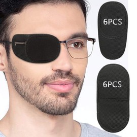 VEEJION 12PCS Eye Patches for Adults Kids Eye Patch for Glasses Treat Lazy Eye Amblyopia for Left or Right Eyes (Black)