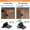 Vallecloud 10 Pack (5 Pair) 3/8" Inset Matte Black Self