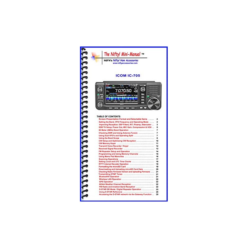 Icom IC-705 Mini-Manual