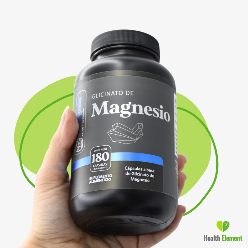 Glicinato De Magnesio 180 Cápsulas De 500 Mg Glycinate Magnesium