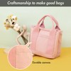 Small Canvas Tote Bag for Women,Mini Totes Bags with Pockets,