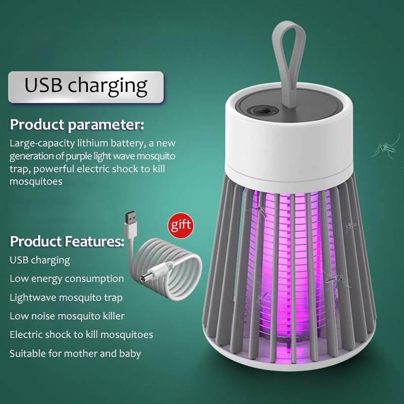 Electric Mosquito Killing Lamp USB Charging LED Light Trap Fly