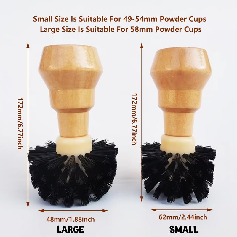 AIMALL Espresso Machine Cleaning Brush, 360° Omni-Directional Portafilter Brush, Ergonomic