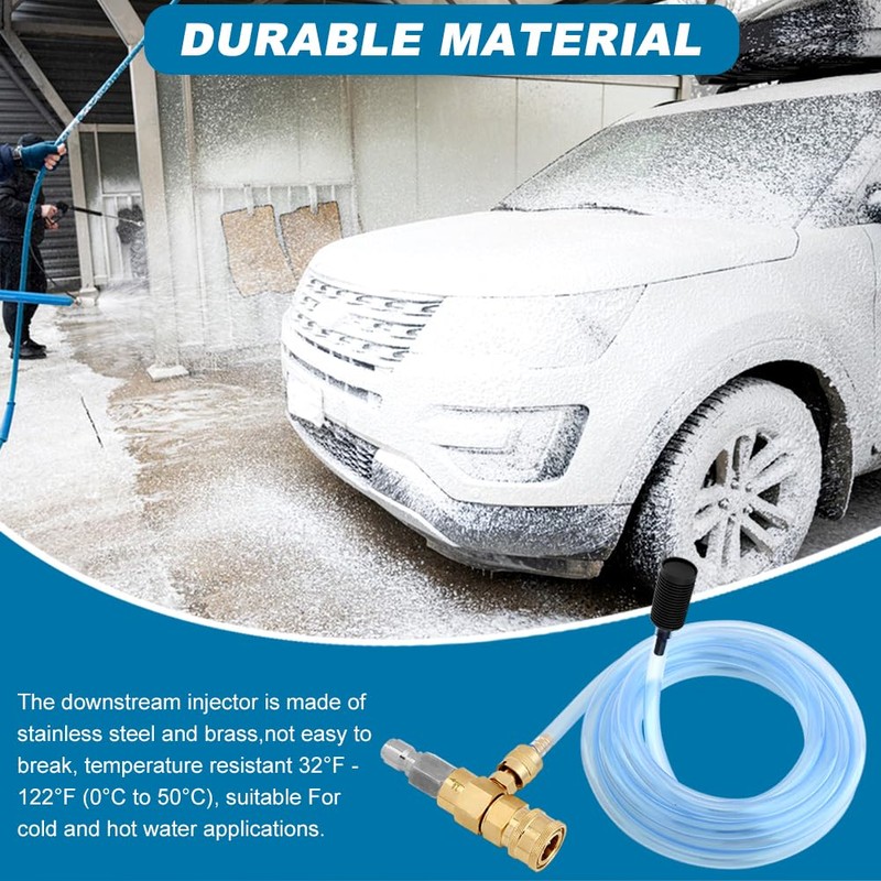 BNYTXV Downstream Injector for Pressure Washer, Adjustable Power Washer Soap