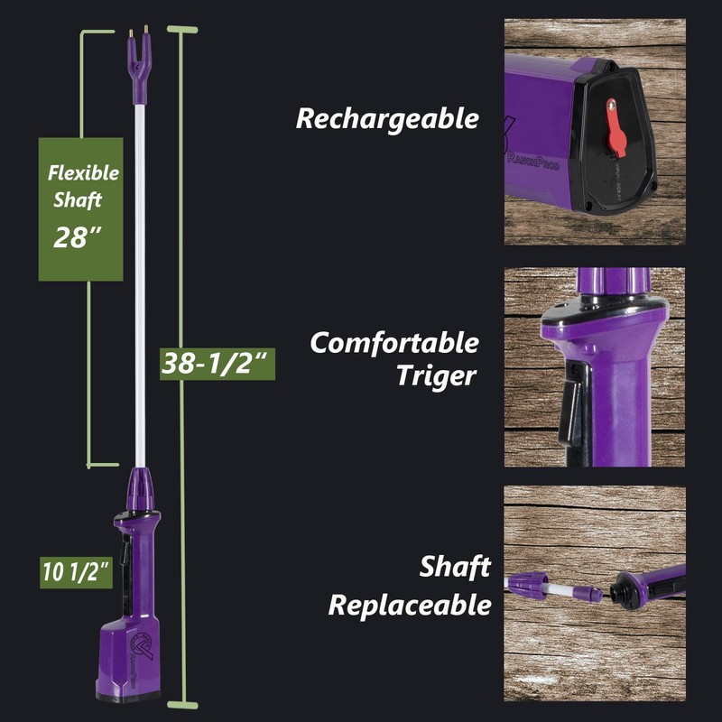 RANCH CHOICE Purple Rechargeable Livestock Prod Waterproof Cattle prod with