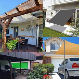 Sun sail with eyelets, waterproof, rectangular, small sun sail, made to measure, UV protection, 95% awning fabric, sold by the metre, square sun protection, wind protection fabric for balcony, garden,