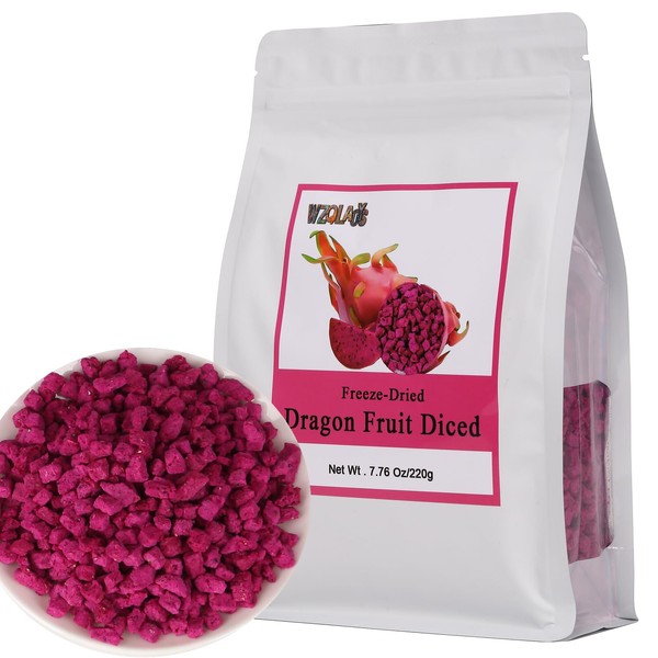 Freeze-dried Dragon Fruit, 220g/7.76oz Freeze Dried Fruit, with 1 Ingredients,No