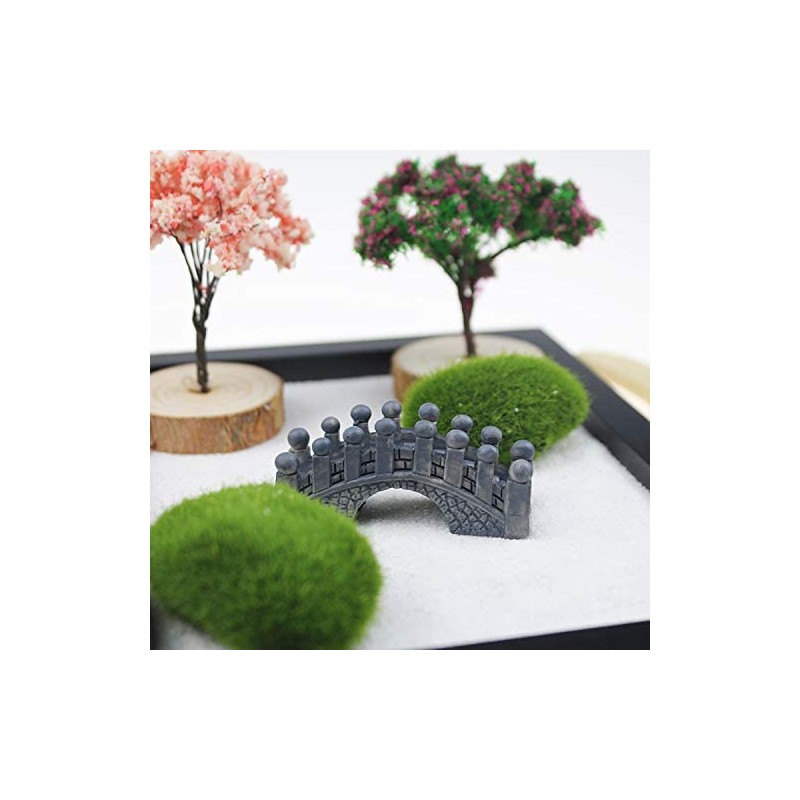 ZEN&TAO Japanese Zen Garden, Black Tray with Two Trees, Two