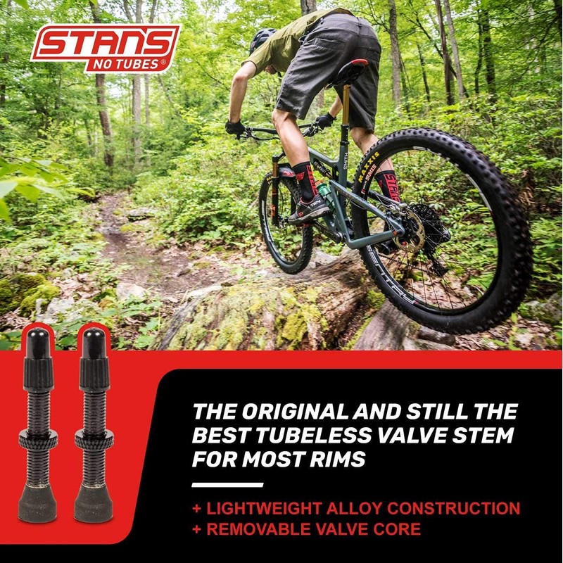 No Tubes Universal Ventil Aluminium Black Up to 8 mm