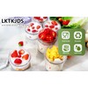 LKTKJDS 4 Pack Overnight Oats Containers with Lids, Folding Spoons