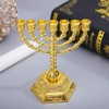 4.3" 7-Branch Hanukkah Menorah Candle Holder for Shabbat,Tabernacle, Menorahs for
