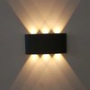 6W LED Wall Light Aluminium Black Shell Warm Light Up