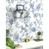 Safiyya Peel and Stick Wallpaper Floral Birds Contact Paper Blue