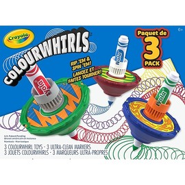 Crayola Colourwhirls (3ct), Spin Art Toy, Spinning Top Toy for Kids, Arts & Crafts Kit, Gift for Boys & Girls, Ages 6, 7, 8