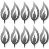 Rostikal Set of 10 Metal Decoration Set Flames 5 cm