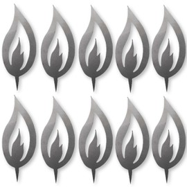 Rostikal Set of 10 Metal Decoration Set Flames 5 cm Craft Set Christmas Autumn Decoration Craft