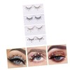 FOMIYES Glitter Butterfly Lash Kit 4 Pairs False Lashes for