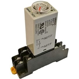 DC 12V Delay Timer Time Relay DPDT 0-60S Second and Base Socket H3Y-2 (DC 12V)