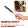 Mini Round Brush Nylon Bristles Short Hair Styling Wooden Handle
