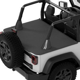 JOYTUTUS Tonneau Cover for Wrangler JK 2 Doors, Cargo Trunk Cover Tailgate Cover for 2007-2018 Wrangler JK