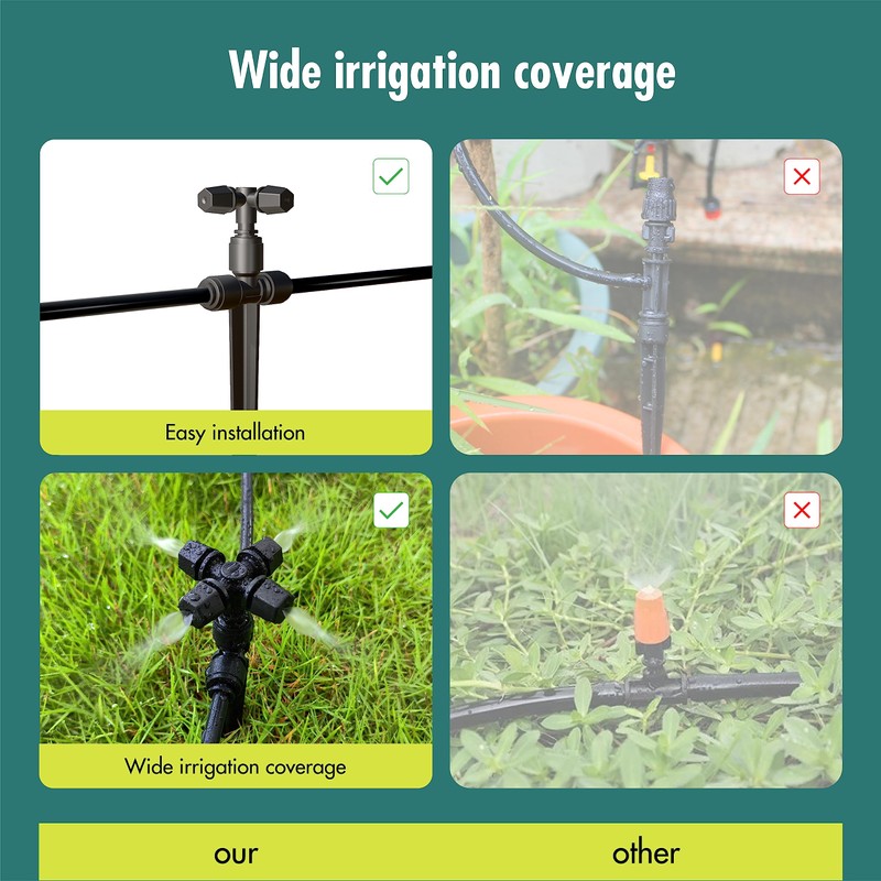 Rifny Drip Irrigation System for Garden, 100FT/ 30M Automatic Garden