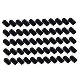 Mobestech 200pcs Black Rubber Thread Protector Elastic End Caps for Screws Tubing Tips and Furniture Feet Easy to Install for Chair Tips and Tubes