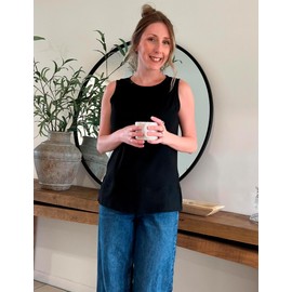 Zeagoo Sleeveless Tops for Women Crewneck Basic Going Out Tank Top Sets Casual Summer Shirts for Women Black&Pink M