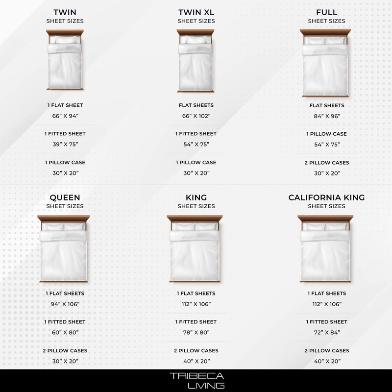 Tribeca Living AMAL4PSSTWXBL Extra Deep Pocket Sheet Set, Twin XL,