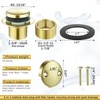 Bathtub Drain Tip-Toe Tub Trim Set with Two-Hole Overflow Faceplate,