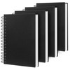 Ouzoustate Lined Spiral Notebook A4 Large Black Journal 8.5" x