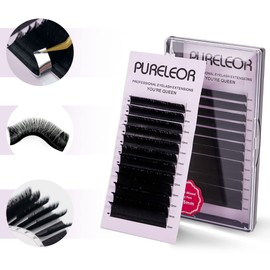 Easy Fan Lashes 0.07 D Curl Single Tray 14mm 2D-20D Volume Eyelash Extensions Self Fanning Russian Lashes Individual Lash Extension（0.07d-14mm）