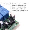 DC 12V 10A Relay Remote Control Switch, 433Mhz 4 CH