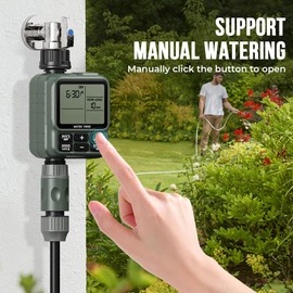 Egardenkart, Water Timer for Garden Hose- Large LCD Display Irrigation Timer | Programmable Automatic Watering System for Gardens, Lawns Automatic Irrigation System
