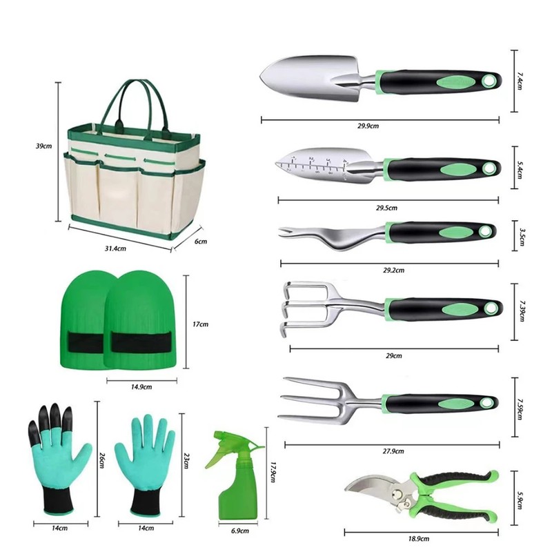 Garden Tool Set with Storage Bag for Plant Care –