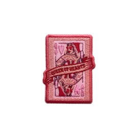 LEMILLE Queen of Hearts Patch, 3 Inches Sew On Iron On Patches Queen Card Embroidery Patches for Clothes Backpacks Hats Jeans Bags, Funny Cowgirl Embroidered Patches, Valentines DIY Patch for Adults