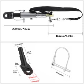 EXLECO Bicycle Tow Bar, Double Protection, 11 mm, Universal Clutch, for Bicycle Trailer, Tow Bar for Kids and Dogs