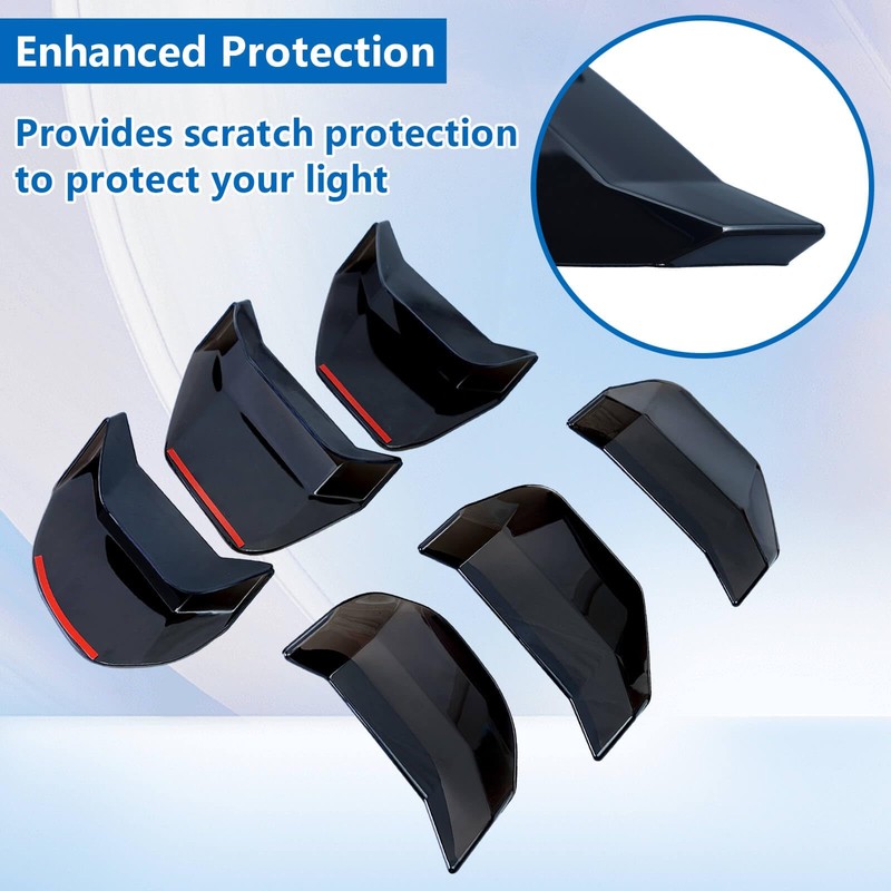 WildWell Tail Light Trim Covers for Ford Mustang Accessories 2018
