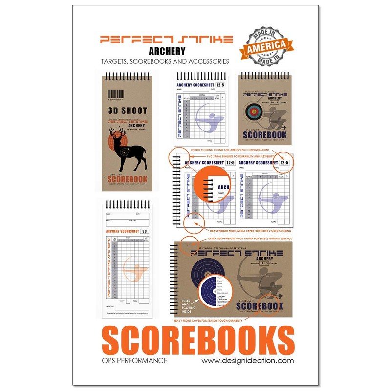 Perfect Strike Archery 3D Shoot SCOREBOOK with Rules and Scoring