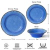 LEHAHA 12 Piece Melamine Dinnerware Set BPA Free Farmhouse Outdoor