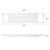 Modern White Color MDF Bath Tray Bathtub Storage Rack Shelf