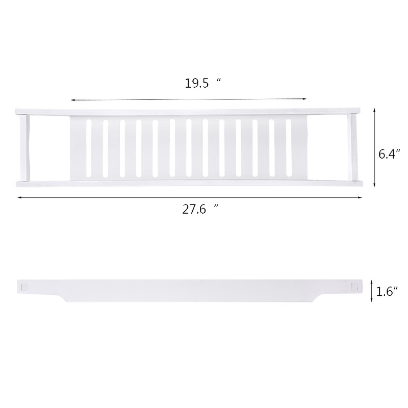 Modern White Color MDF Bath Tray Bathtub Storage Rack Shelf