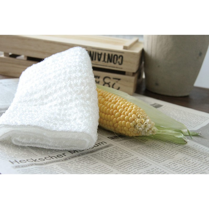AISEN Gentle Washable Body Towel, Hypoallergenic, Biomass, White, Size Approx.