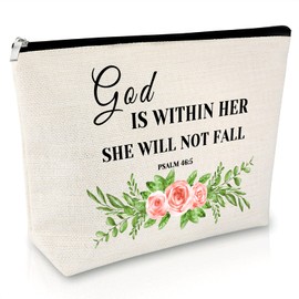 Christian Gift Religious Gifts Makeup Bags Scripture Gifts Inspirational Gifts for Women Her Daughter Bible Verse Gifts Birthday Gift for Women Girls Graduation Gifts Christian Cosmetic Bag